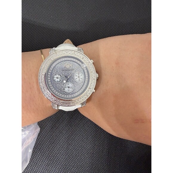 Luxurman New York Montana M0595 Women’s Crystal White Leather Quartz Watch main image 4